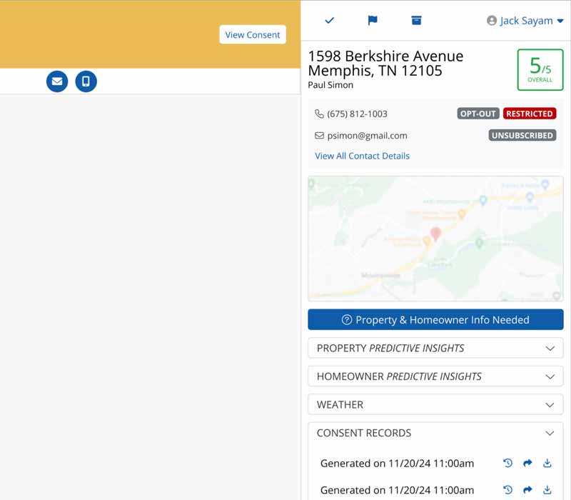screenshot of predictive portraits page