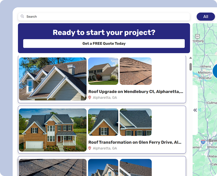 Filterable project gallery